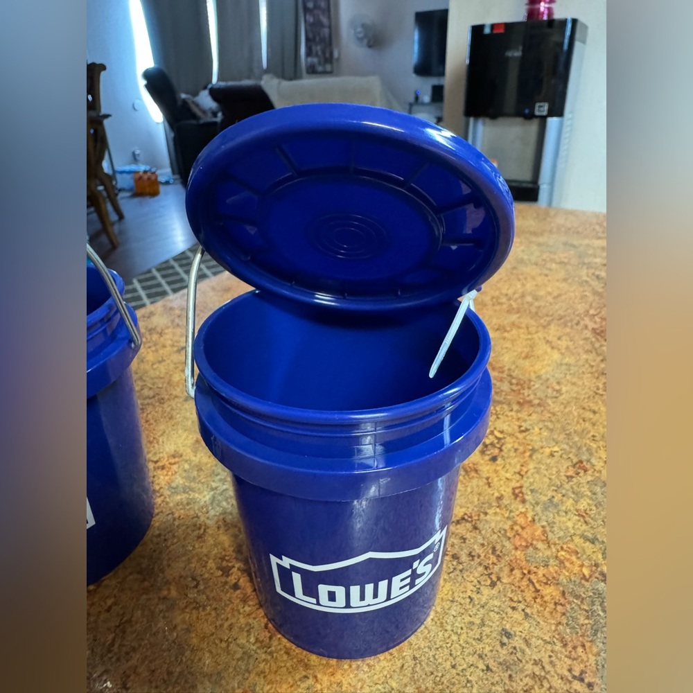 Lowe's Set 2 Blue Mini Buckets - Picture 3 of 4